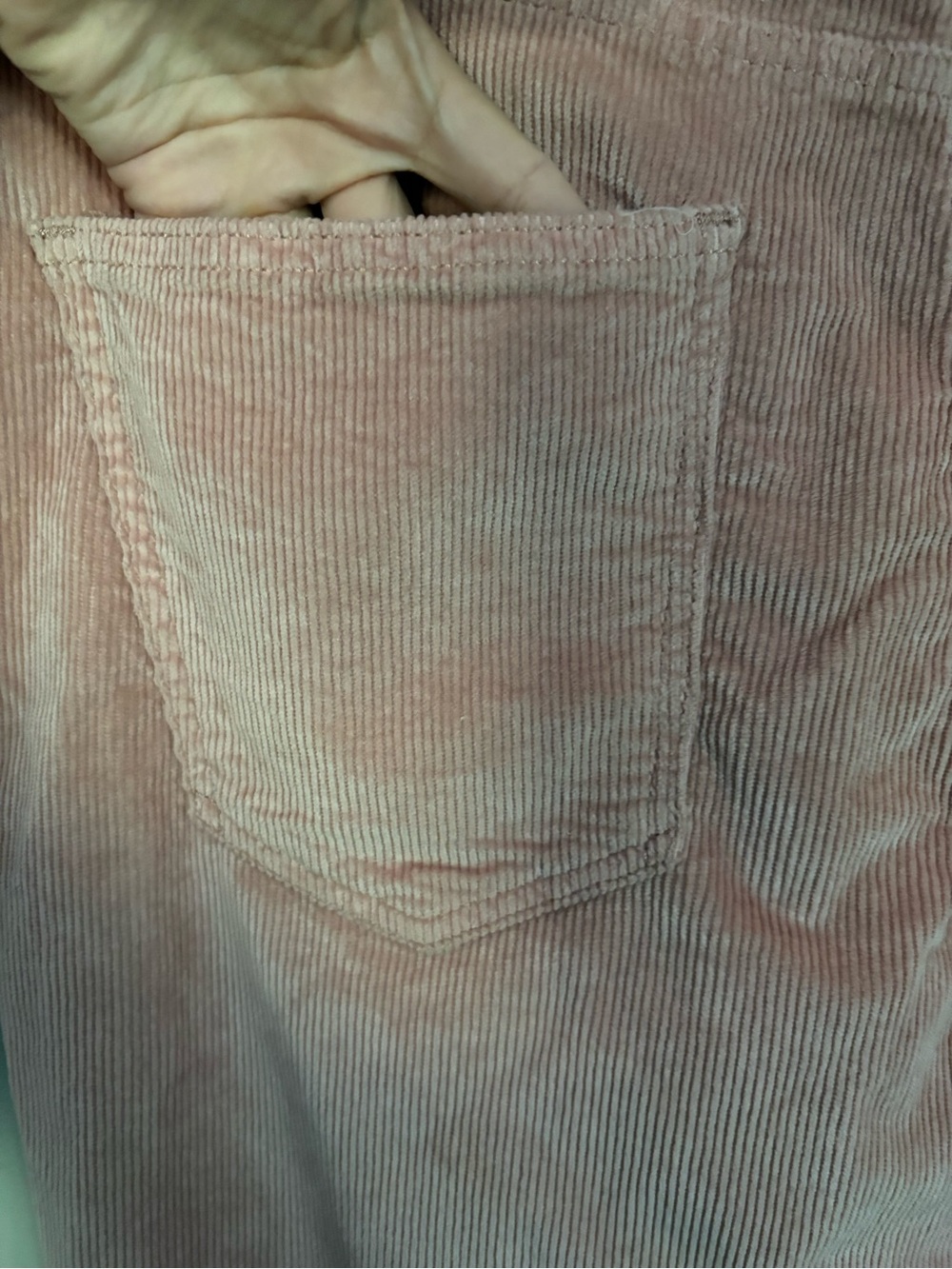 Pilcro Anthropologie Blush Pink Corduroy Cropped Straight Leg Pants 32 - Picture 6 of 13